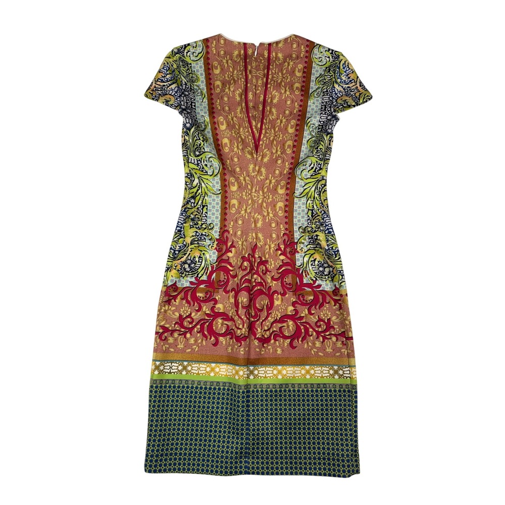 Clover Canyon Womens XS Multi Color Baroque Print Scuba Sheath Dress - Picture 3 of 8